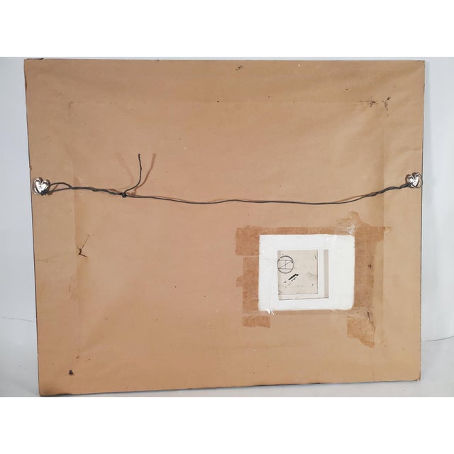 Contemporary 1960s Small Abstract Expressionist Original Mixed Media on Paper Signed Harry Nadler For Sale - Image 3 of 3