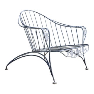 Wrought Iron Faux Bois Garden Chair in Dogwood Form, 1960s For Sale