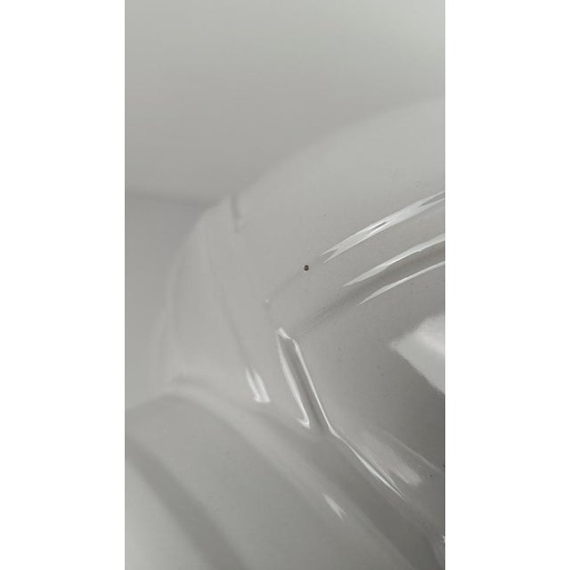 Italian Table Lamps in White Glazed Ceramic, 1970s, Set of 2 For Sale - Image 14 of 18