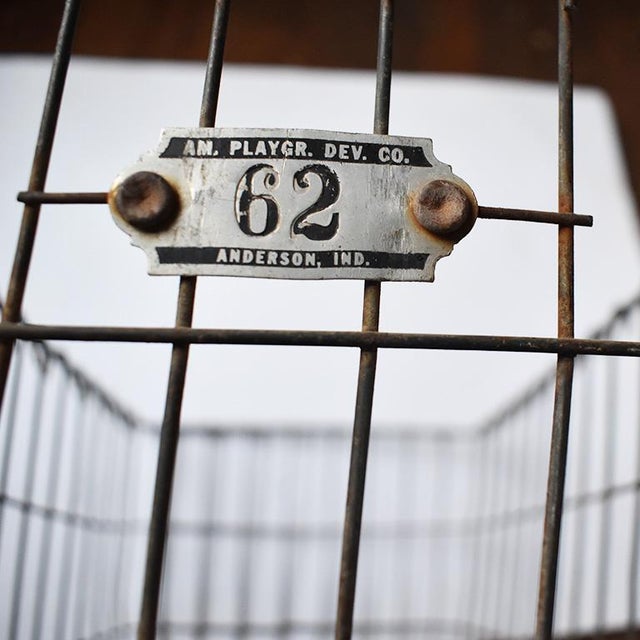 Large vintage metal locker room basket. These baskets were used in locker rooms in America in schools. Students would use...