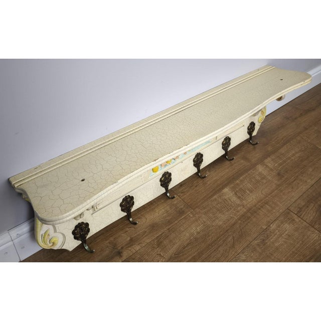 Vintage 6-Hook Wall Coat Rack For Sale - Image 9 of 11