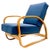 Blue Bentwood Armchair with Adjustable Back by Jindrich Halabala, Czech Republic, 1940s For Sale - Image 8 of 8