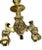 Mid 20th Century Vintage Dutch Style Ornate Solid Brass Fireplace Andirons For Sale - Image 5 of 5