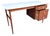 Mid-Century Modern Walnut Desk With White Laminate Top – Restored Vintage Writing Table For Sale - Image 4 of 12