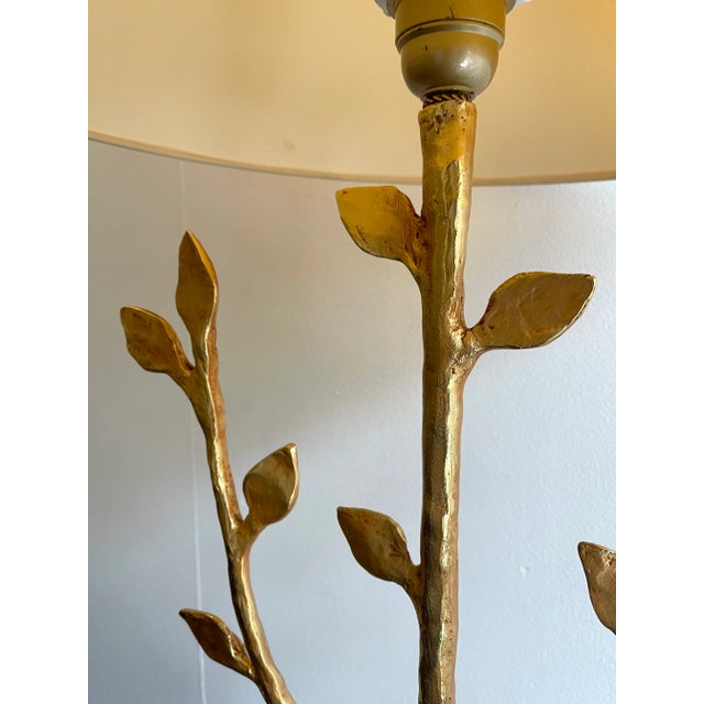 1990s Bronze Gilt Metal Floor Lamp by Le Héritiers, France EU Wired For Sale - Image 10 of 12
