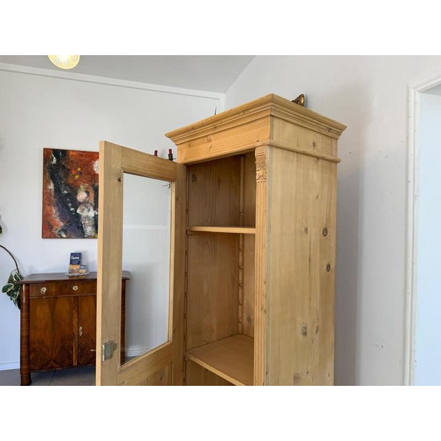 Farmhouse Display Cabinet in Natural Wood For Sale - Image 7 of 11