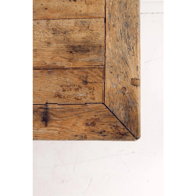 Wood Antique French Oak & Iron Console Table For Sale - Image 7 of 10