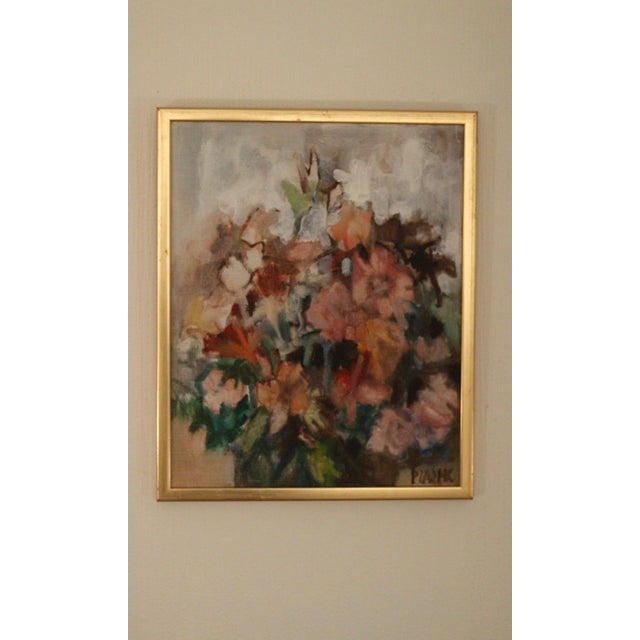Original swedish oil on canvas – “bloom” by pia h. Campbell – signed & framed 36 × 44 cm (14.2" × 17.3") a vibrant oil...