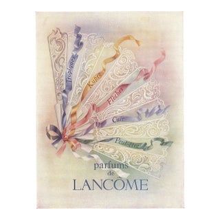 1947 Mid-Century French Lancome Perfume Advertisement Print, Matted For Sale