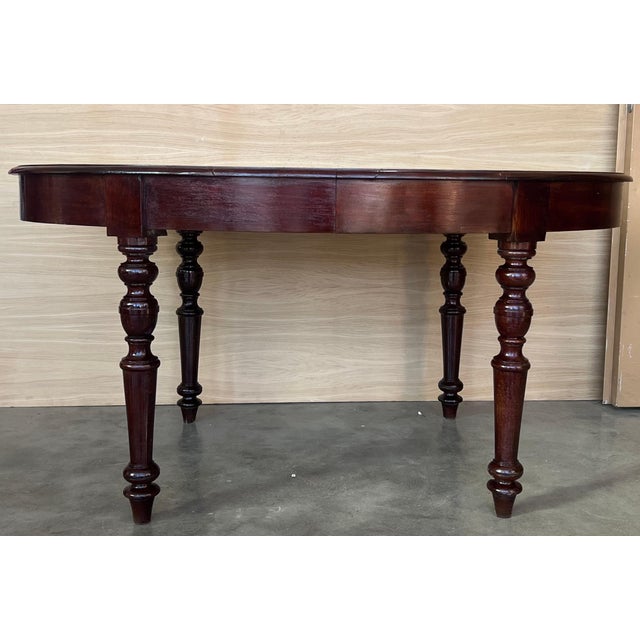 Antique Spanish Oval Round Dining Table with Four Legs For Sale - Image 16 of 18