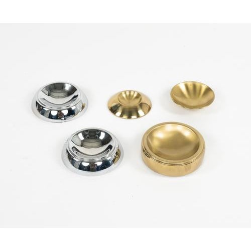 Metal Mid-Century Modern Stacked Brass and Chrome Globe Ashtray, 1970s For Sale - Image 7 of 18