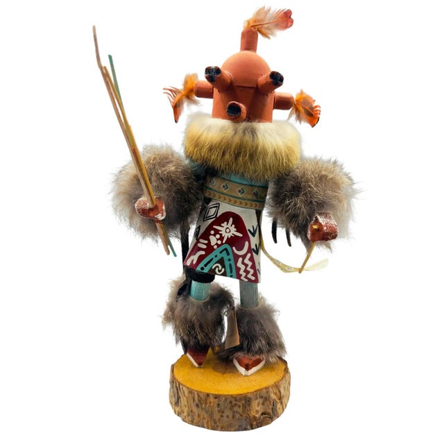 Vibrant Hand-Carved Navajo Ogre Kachina Doll For Sale - Image 9 of 11