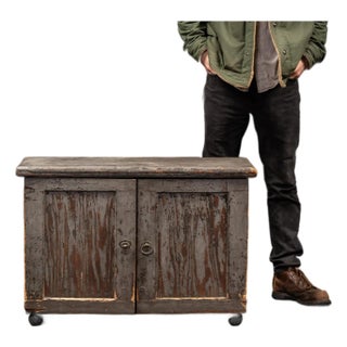 Antique Chippy 17-Drawer Wooden Workshop Parts Cabinet For Sale