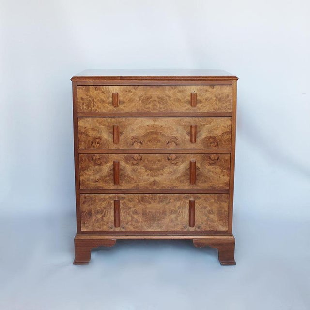Brown Vintage Art Deco Chest, 1930s For Sale - Image 8 of 8