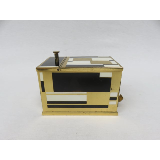 Art Deco Black & White Brass Cigarette Dispenser from Erhard & Söhne For Sale - Image 15 of 15