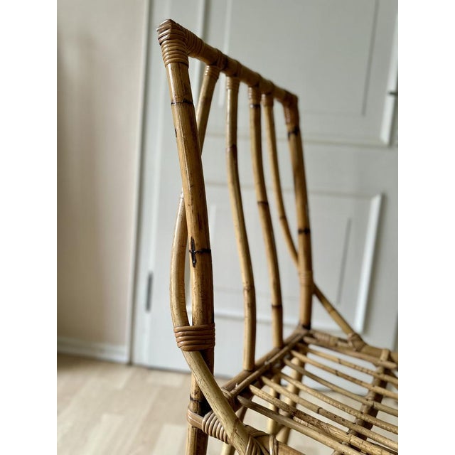 Brown Vintage Italian Rattan Chair, 1960s For Sale - Image 8 of 18