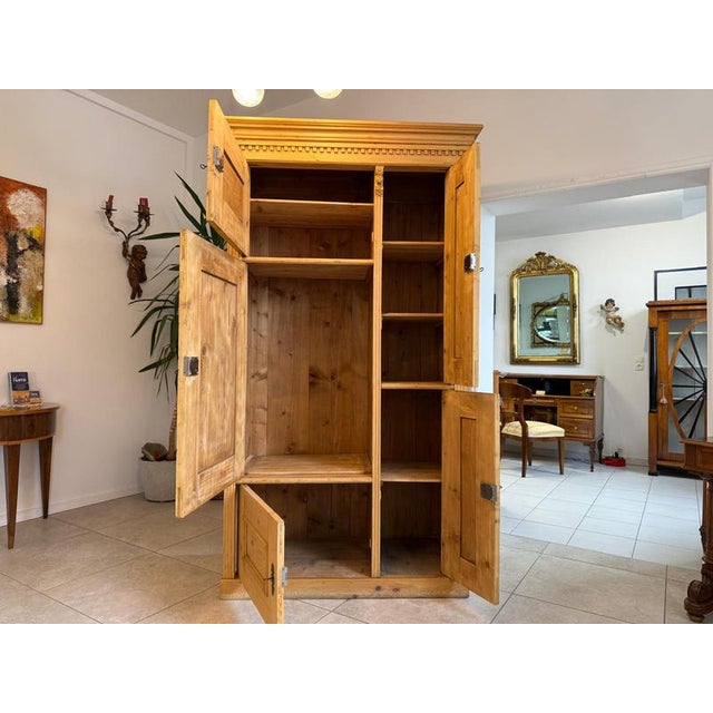 Farmhouse Wardrobe in Softwood For Sale - Image 3 of 16