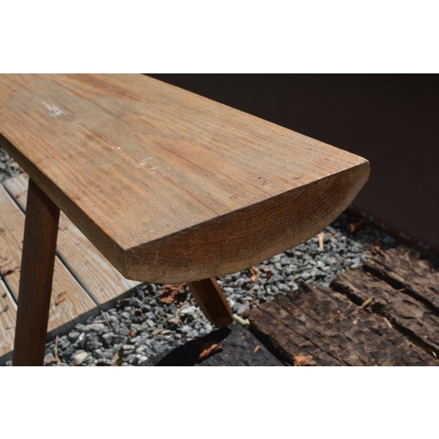 Great long bench ! Handcrafted by a quality woodworker here in VA, but I do not know his name. Solid & sturdy feel. Not...
