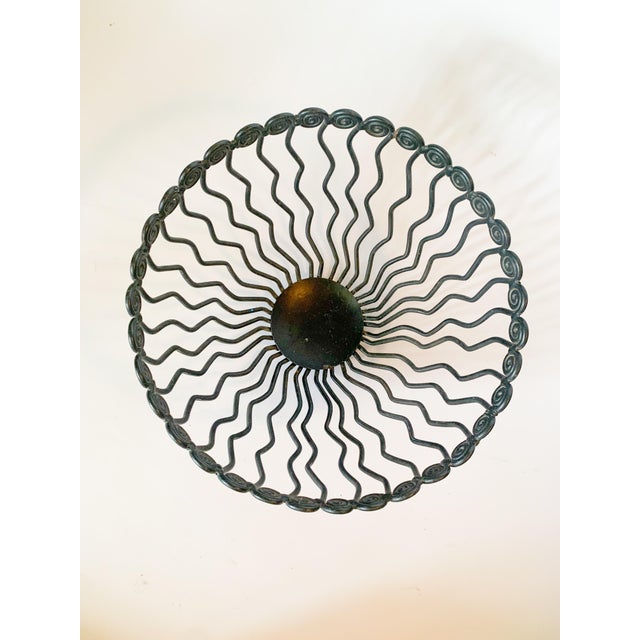 Black Late 20th Century Post Modern Swirly Iron Large Bowl For Sale - Image 8 of 10