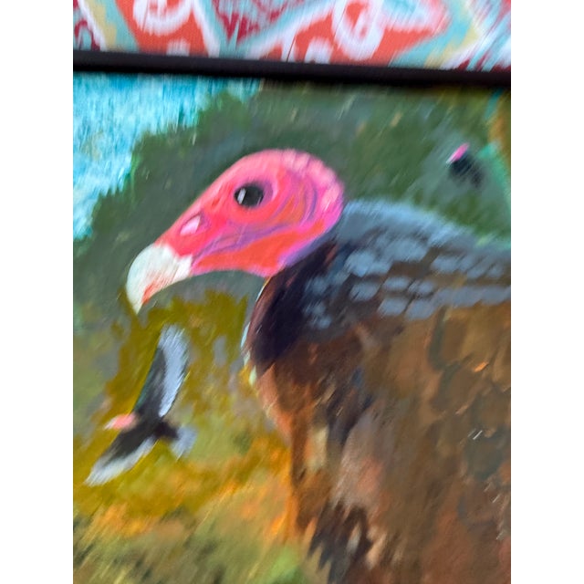 “Dead Skunk” Turkey Vulture Painting by LWren Walraven For Sale - Image 9 of 15