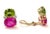 Metal Christina Addison Medium Gum Drop Earrings With Peridot and Pink Topaz and Diamonds - a Pair For Sale - Image 7 of 12