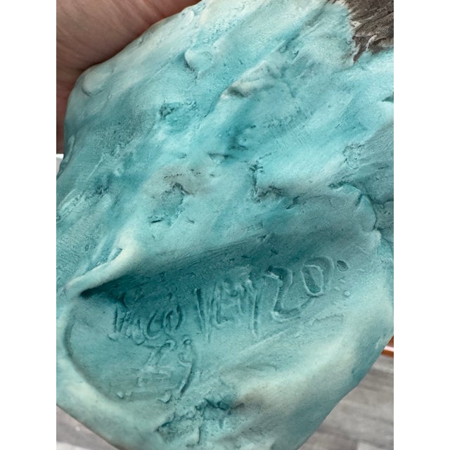 Italian Handcrafted and Signed Female Bust in Ceramic For Sale - Image 11 of 13