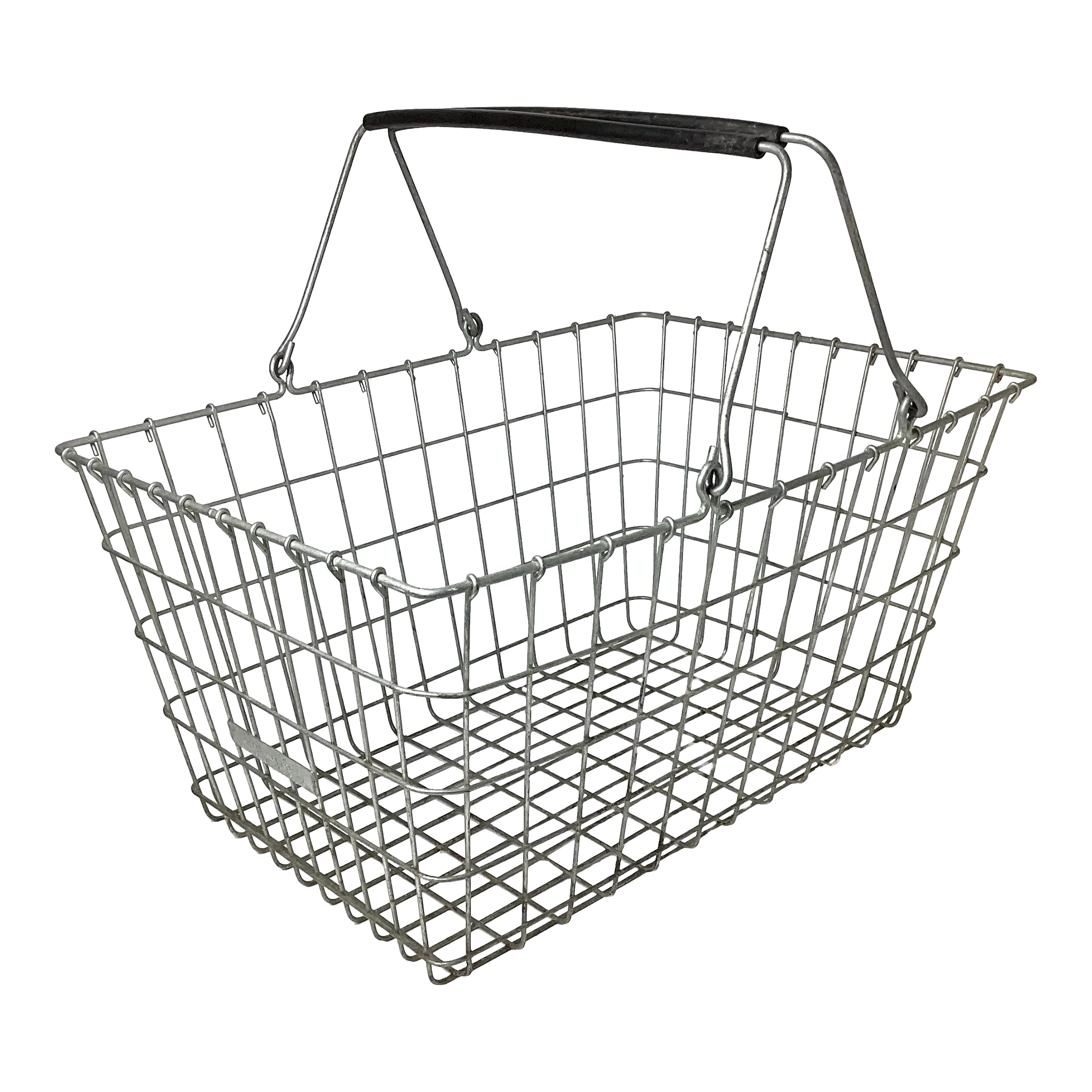 1950s Vintage Wire Carrying Storage Basket With Handles Kasper