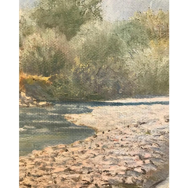 1940s William Paul Brack, River Bank, Oil on Canvas, 1949 For Sale - Image 5 of 9