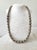Stunning, large vintage sterling silver Native American Style beaded necklace.