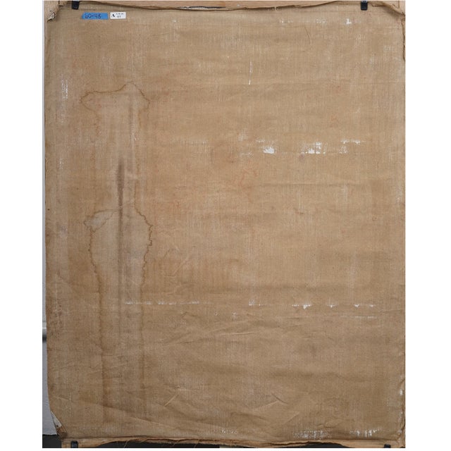 Vintage Abstract Mid-Century Modern Large Nonobjective Oil Painting, Signed Sakuko Ido 1969 For Sale - Image 11 of 12