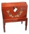 Antique Swedish Folk Art Hand Painted Trunk on Stand For Sale