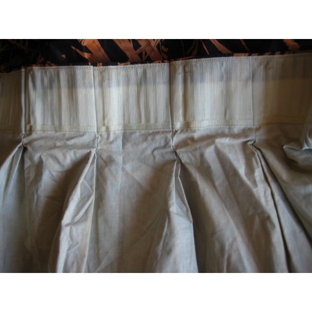 1970s Mid Century Modern French Chinoiserie Curtains -Drapes a Pair For Sale - Image 10 of 11