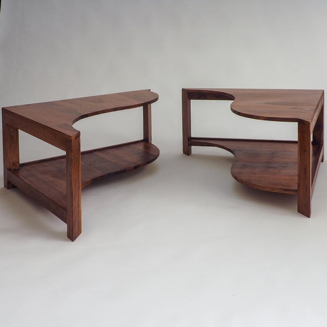 Wooden Yin Yang Style Coffee Tables, 1970s, Set of 2 For Sale - Image 4 of 15