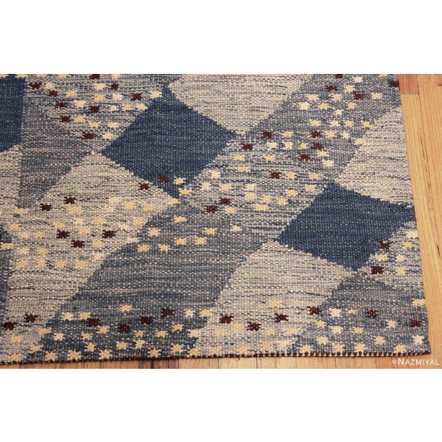 Nazmiyal Collection Silk and Wool Swedish Inspired Kilim Rug For Sale - Image 4 of 5