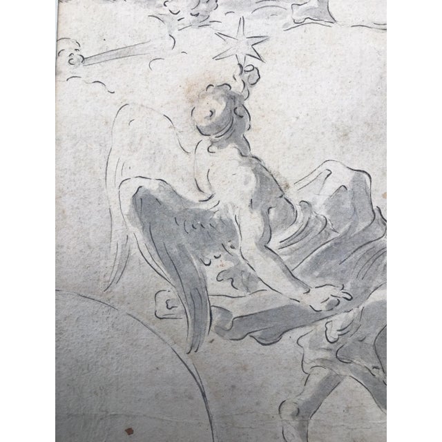 Dove Gray 18th Century Original Drawing, Circle of Giovanni Battista Tiepolo For Sale - Image 8 of 11