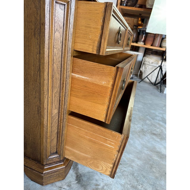 1980's Vintage Baker Four-Drawer Solid Wood Dresser For Sale - Image 12 of 12