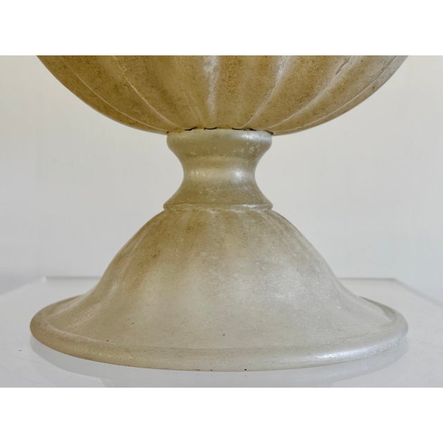 Transparent Mid 20th Century Italian Scavo Glass Compote For Sale - Image 8 of 15