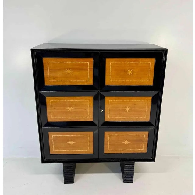 Art Deco Cherrywood and Maple Cabinet by Osvaldo Borsani, 1940s For Sale - Image 3 of 11
