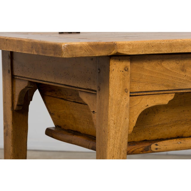 Early 19th Century French Provincial Fruitwood Petrin Dough Table For Sale - Image 9 of 18