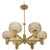 Gold Brass and Smoke Glass German Chandelier For Sale - Image 8 of 8