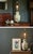 Elegant Vintage Asian-Style Ceramic Table Lamp Featuring Hand-Painted Floral Iris and Butterfly Motifs with Gold Gilt...