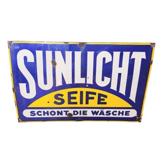 Advertising Enamel Sign for Sunlicht Soap, 1910s For Sale