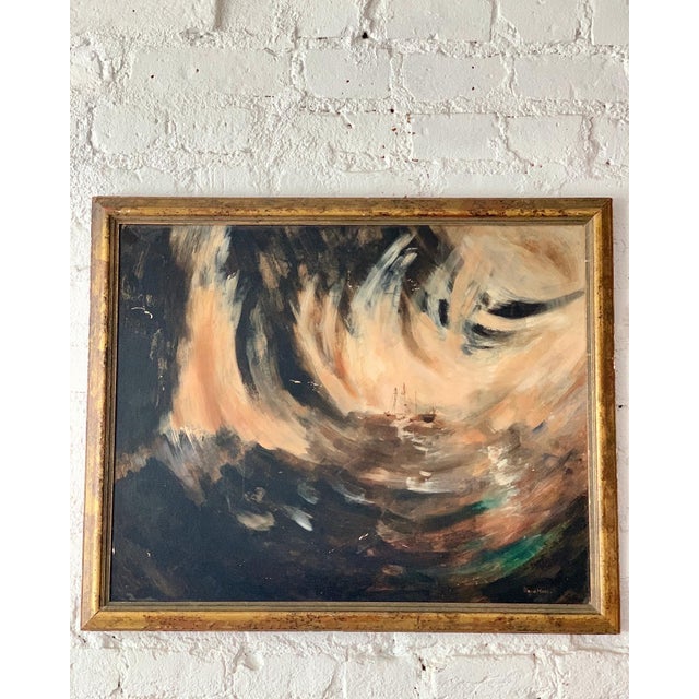 Abstract “Stormy Seas” Oil Painting by David Harris For Sale - Image 9 of 9