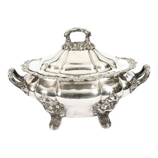 Antique 18th Century Sheffield Plate Tureen & Domed Cover, Set of 2 For Sale