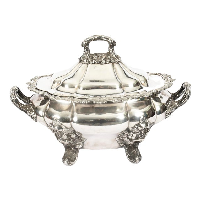 Antique 18th Century Sheffield Plate Tureen & Domed Cover, Set of 2 For Sale