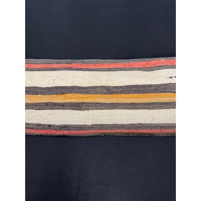 Contemporary Turkish Hemp Pillow Cushion Natural Beige Brown Cushion Cover 14"x45" For Sale - Image 3 of 4