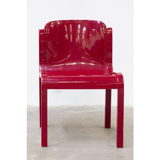 Wood T70 Mito Chair by Carlo Bartoli, 1960s, Set of 4 For Sale - Image 7 of 9