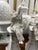 Chinoiserie Chelsea House Blanc De Chine Off White Asian Chinoiserie Tall Seated Figures, Man and Woman, a Pair 18” For Sale - Image 3 of 6