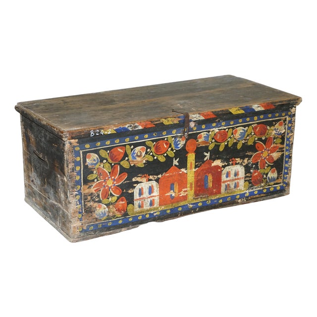 Romanian Blanket Chest, 1900s For Sale