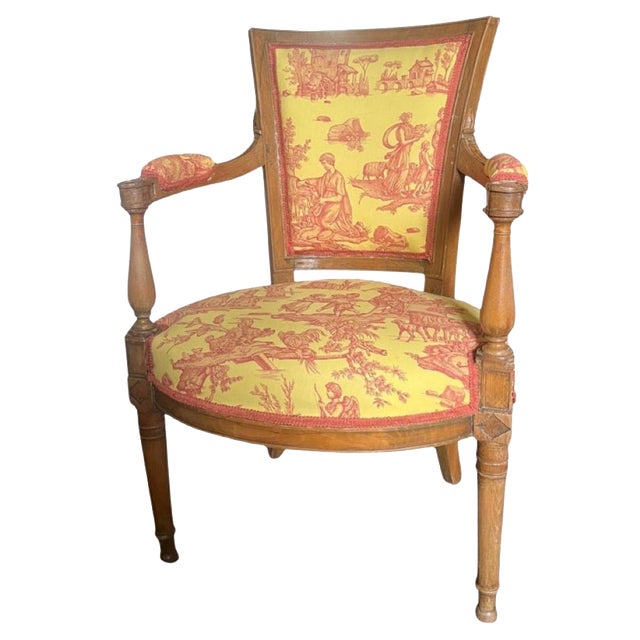French Louis XVI Convertible Armchair For Sale